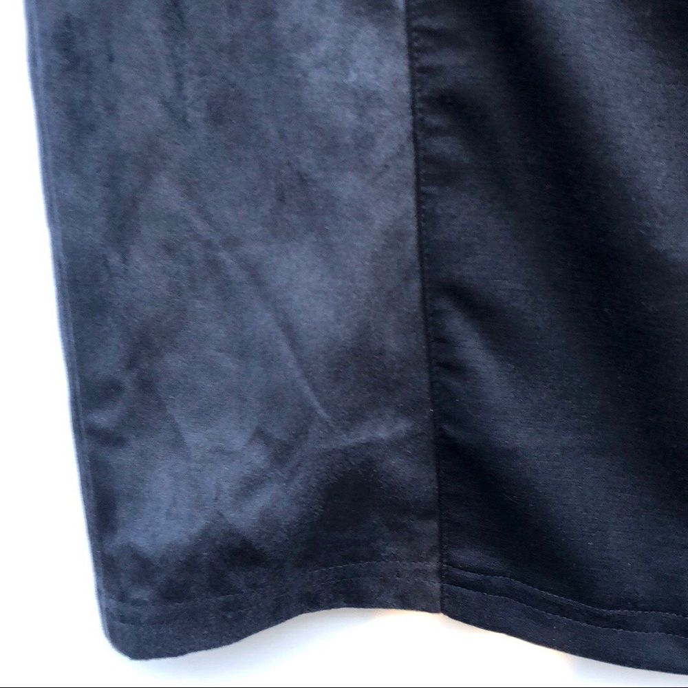 💜Insight Size 6 Black Faux Suede Mini Skirt Zipp - Picture 4 of 6